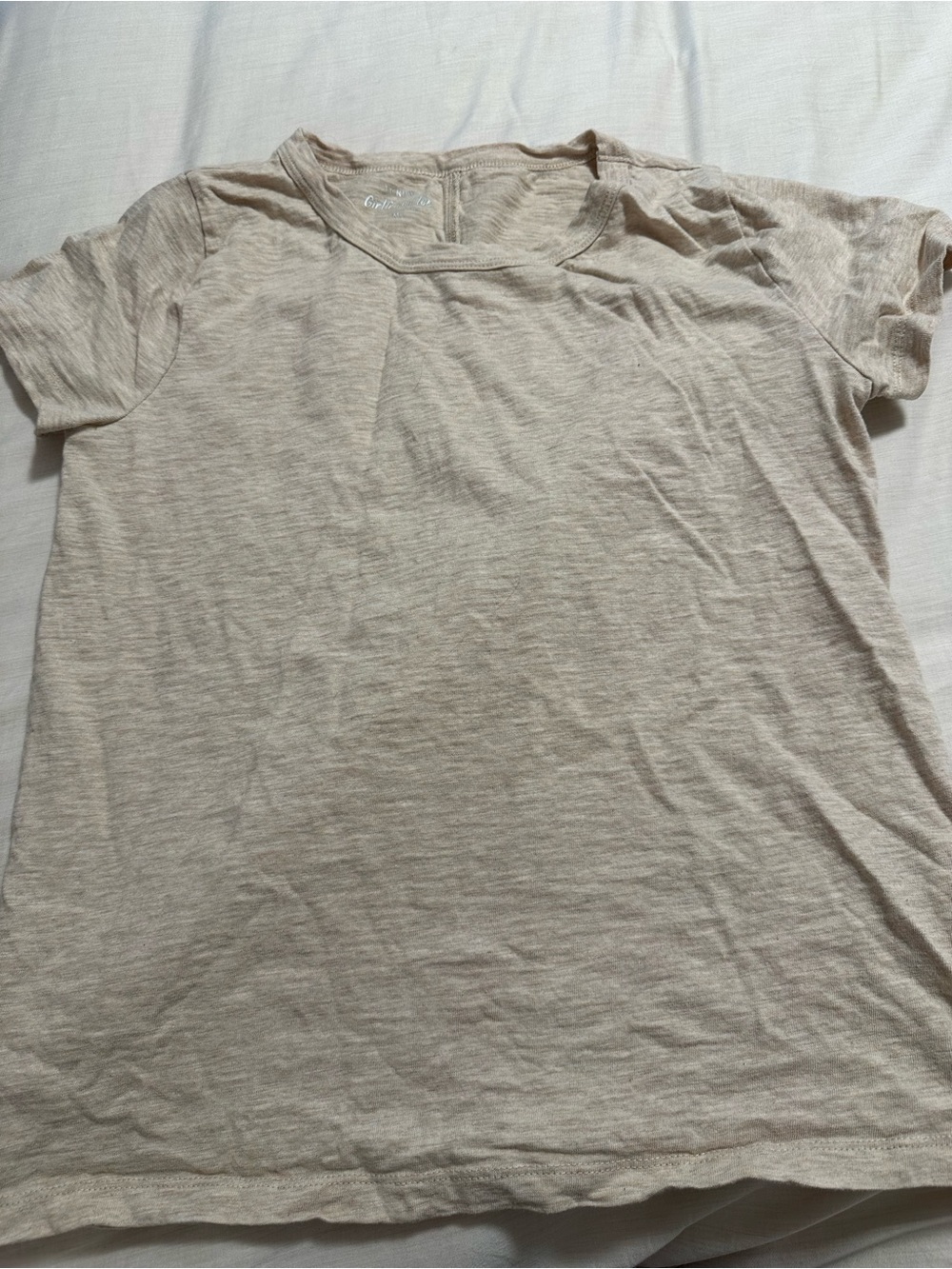J. Crew Beige Girlfriend Tee
